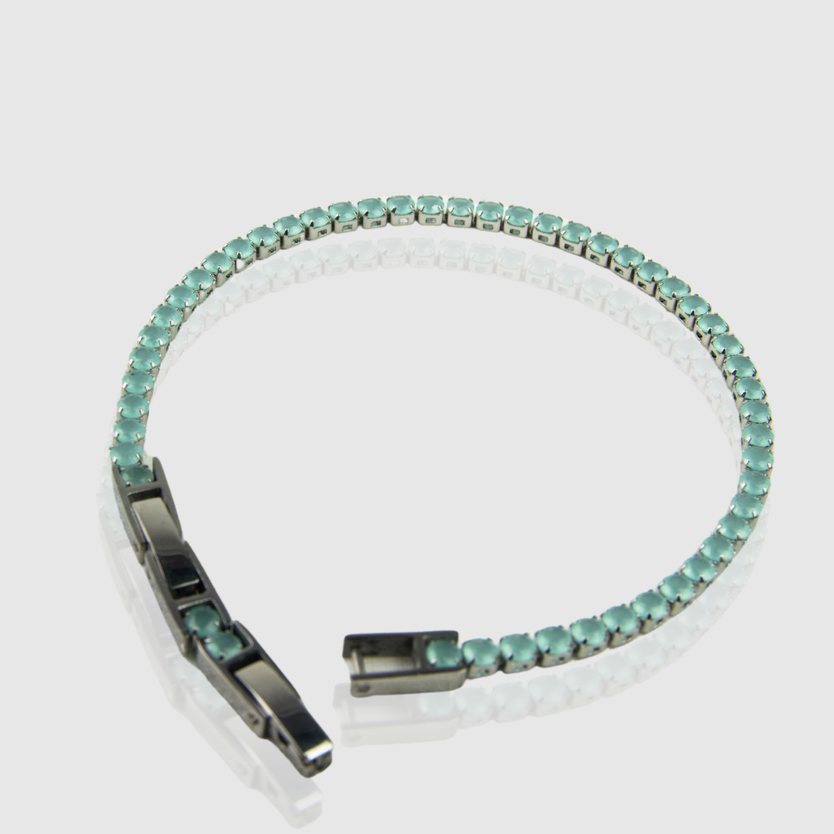 Bracciale tennis blu topazio