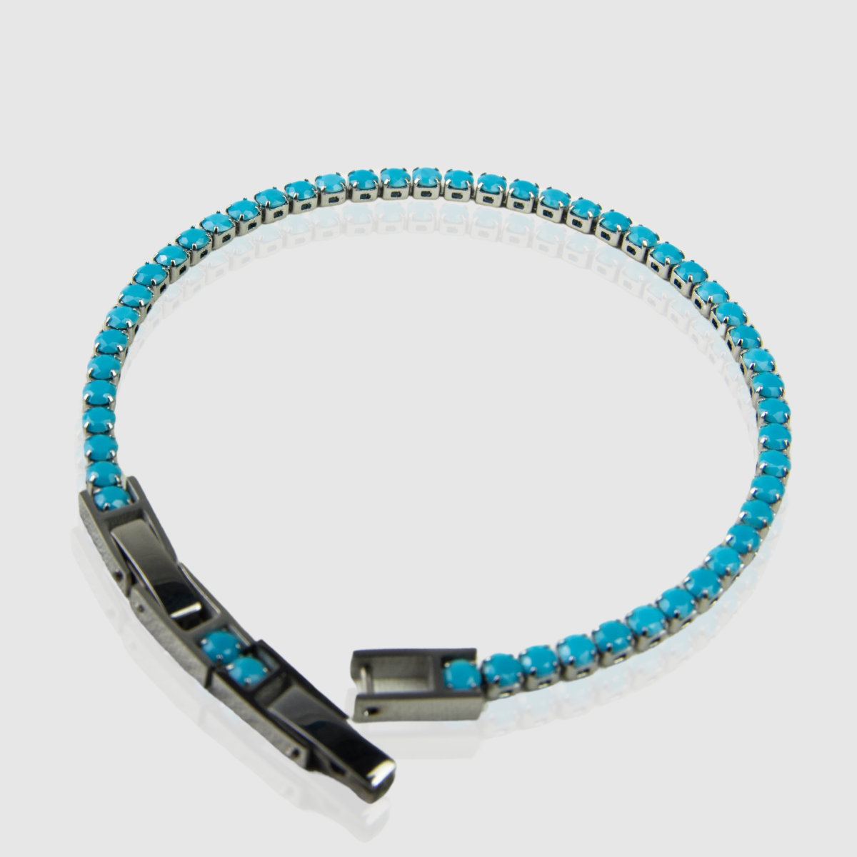 Bracciale tennis con pietre di larimar